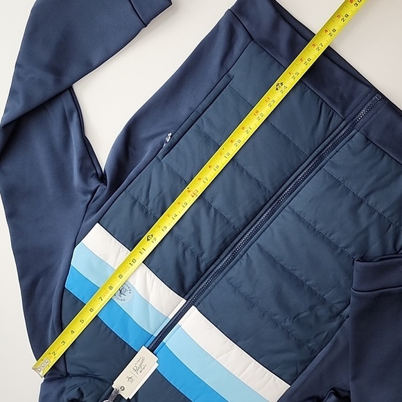 Original Penguin Mixed Media 70's Jacket Insulate Quilted Water Resist Navy Sz M - Picture 11 of 12